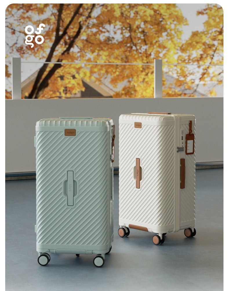 Ofgo Suitcase 20-30 Inches | Cup Holder/Waterproof Pc Suitcase Large Capacity Spinner Suitcase Tsa Travel Trolley Case With Lock