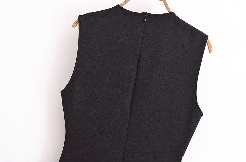 MUJER 2025 Womens Dresses Black Office Long Dresses for Women Spring Sleeveless