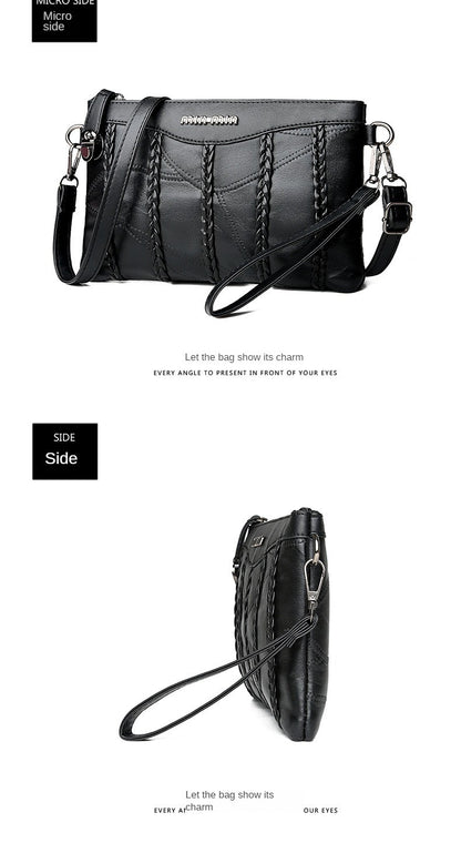 2024 New Single Shoulder Bag Women's Bag Fashionable New Atmosphere Change Handheld Bag Insert Lock Envelope Bag