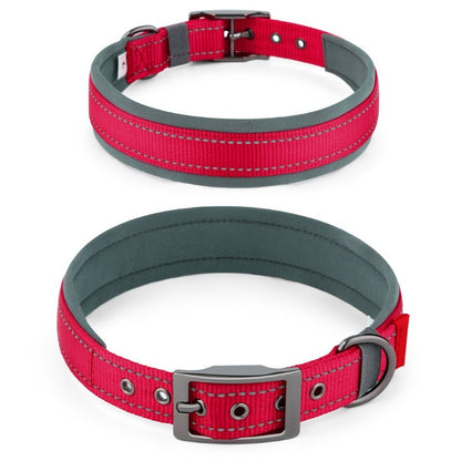 Coleira de cachorro para ambientes externos Fivela de metal Coleira de nylon respirável Coleira de pescoço de alta qualidade para cães de médio e grande porte
