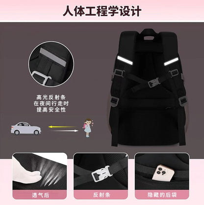 Mochila Escolar Estojo Lancheira Love Pattern Três Peças Tecido Nylon Impermeável Menino Menina Adolescentes Mochila Tendência
