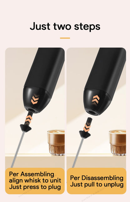 Batedor de Ovos Elétrico Portátil Recarregável USB Espumador de Leite 3 Velocidades Mixer para Café Bebidas Culinária