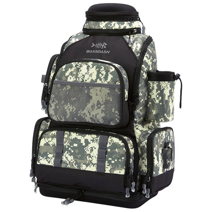 Mochila de Pesca Multifuncional Bassdash Leve Tática com Caixa de Iscas Flexível e Capa de Chuva Protetora