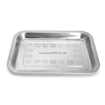 Stainless Steel Rectangular Plate Barbecue Grilled Fish Tray BBQ Container