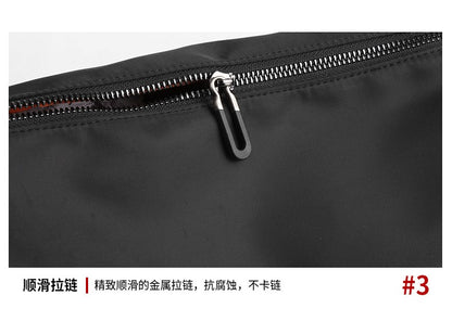 Men's Trendy Messenger Shoulder Bag Student Sports Waterproof Crossbody Sling Bags Leisure Design for Outdoor Solid Lightweight