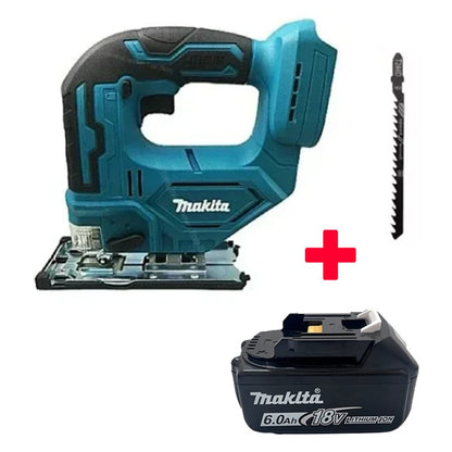 Serra tico-tico elétrica recarregável a bateria de lítio Makita DJV182Z 18V, serra curva para marcenaria, serra multifuncional para corte