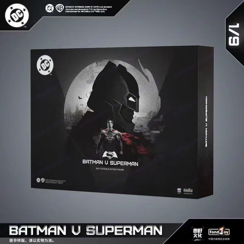 New Original Fondjoy BVS Armored Batman Batalla Damaged Superman Figure Set 1/9 Batman V Superman: Lover of Justice DC