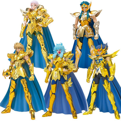 Anime Japonês Saint Seiya Figura Ikki de Fênix Hyoga Seiya Shiryu Boneco Colecionável em PVC Decoração 19cm