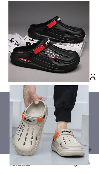 Big Size 47 Fashion Men Beach Sandals Outdoor Clogs Comfortable Indoor Slippers Trend Men Casual Shoes Home Garden Shoes Sandals