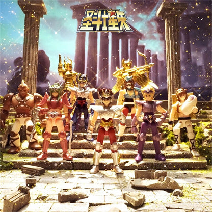 Blokees Gold Saint Boneco de Ação DIY Brinquedos de Montar Seiya Shiryu Hyoga Dohko Camus Shina Coleção de Blocos de Montar