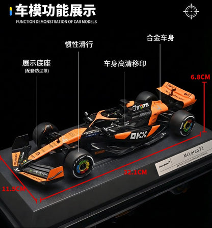 1:18 Aston Martin F1 Nº14 Fórmula Mclaren F1 Nº4 Carro Modelo Diecast de Metal Miniatura Presente de Feriado Enfeites Modernos para Casa