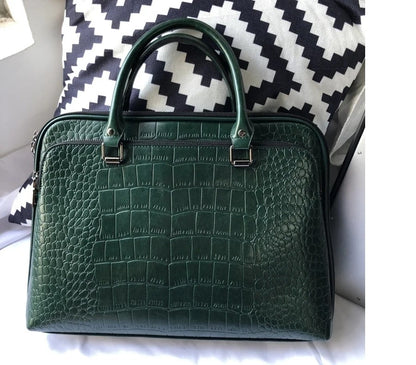 Motaora 2025 Women's Bag Leather Briefcase For 14-inch Laptops Women Professional Business Shoulder Bag Fashion Solid Handbags