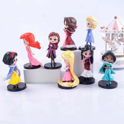 Disney Princess Ariel Rapunzel Cinderella Mermaid Anna Elsa Belle Sofia Snow White Mulan The Little Mermaid Figure Toys Kid Gift
