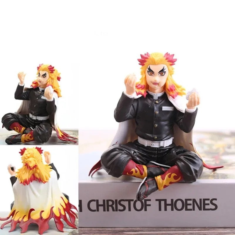 10-15cm Anime Demon Slayer Figura Kamado Tanjirou Nezuko Sentado Posição Action Figure PVC Modelo Boneca Coleção Brinquedo Presente