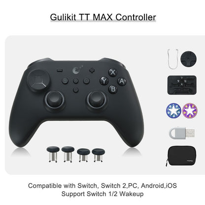 GuliKit TT Pro/Max Wireless Controller for Nintendo Switch 1/2 with Tension Adjustable TMR Joysticks for Windows Android iOS
