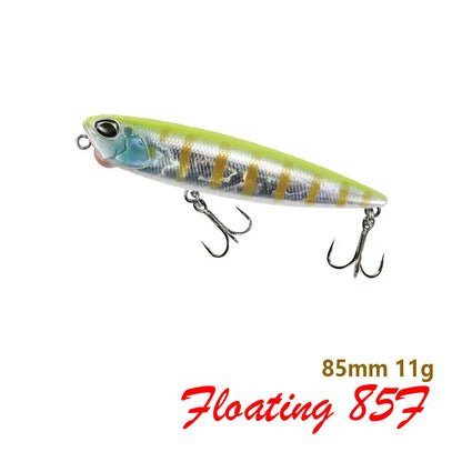 Isca de Pesca Lápis Flutuante 85mm 11g Topwater Walking the Dogs Isca Artificial Rígida Wobbler para Perca e Lúcio de Água Doce