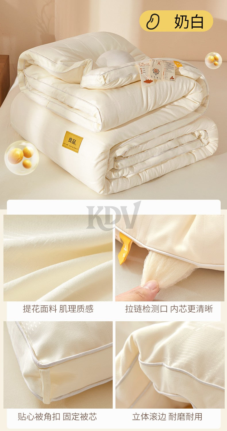 High Quality Autumn Winter Double Bed Duvet Insert Queen Size Thick Warm Quilted Comforter Soybean Fiber Fluffy Soft Quilt Core
