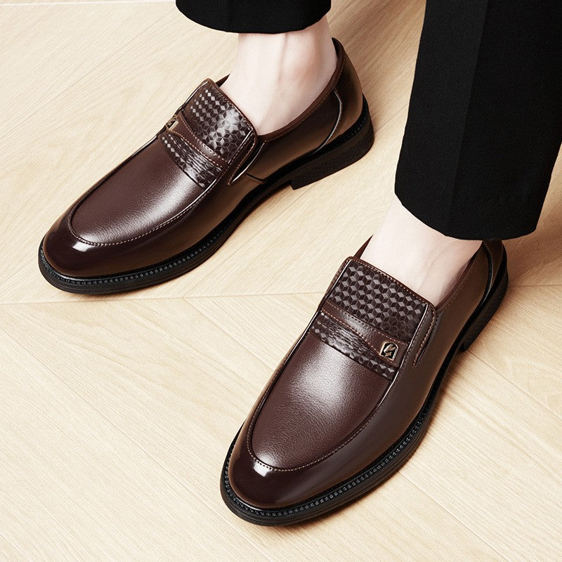 Business Formal Leather Shoes for Men Solid Color Fashion Casual Loafers Male Spring Autumn New Designer Dress Shoes Man