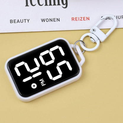 1/4/5 pcs Electronic Pocket Watch LED Keychain Nurse Pocket Watch Digital Watch for Student Backpacks Keys Pendant Timepiece
