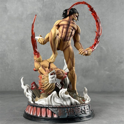 29cm Eren Jaeger Figura Manga Ataque dos Titãs Anime Figuras Jaeger Pvc Modelo Estátua Boneca Coleção Decoração Brinquedos Presente