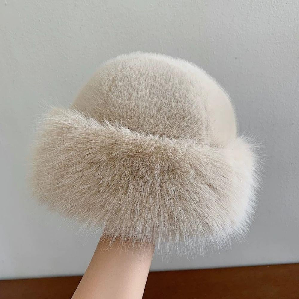 Hot Sale Fur Hat Women Warm Snow Ski Cap Female Faux Fox Fur Thick Warm Winter Hat Lady Windproof Russian Hat Ear Warmer Bonnet