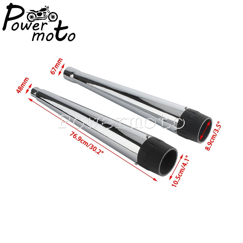 For Harley Touring Street Electra Glide Road King 2017-2023 FLHR FLHX FLTRX FLHTK Motorcycle Slip On Dual Exhaust Mufflers Pipes