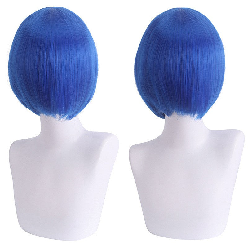 cosplay wig, face-controlling, short hair, thickened version, face-controlling style, colorful Synthetic fiber wig