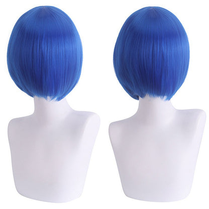 cosplay wig, face-controlling, short hair, thickened version, face-controlling style, colorful Synthetic fiber wig
