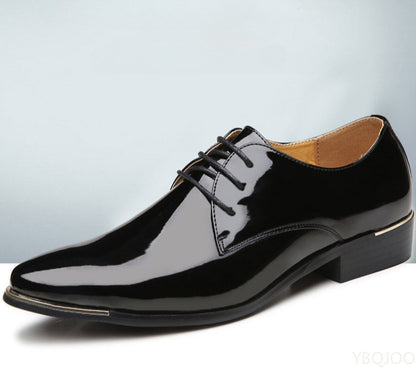 New Men's leather shoes Casual men business shoes Lace up Dress footwear Pointed toe Business big size shoes Zapatos Homme