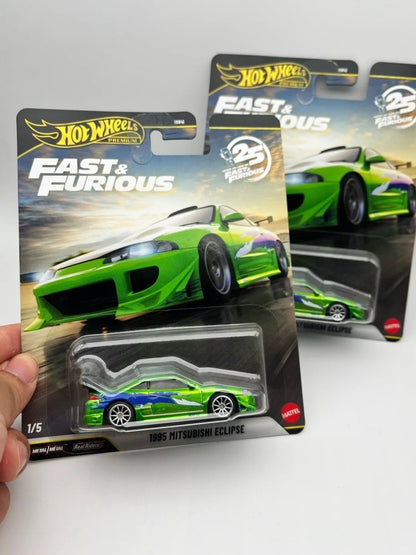 Hot Wheels HNW46 Fast & Furious Estojo N Série Mitsubishi Eclipse Carro Miniatura Coleção Surpresa Decoração Presente