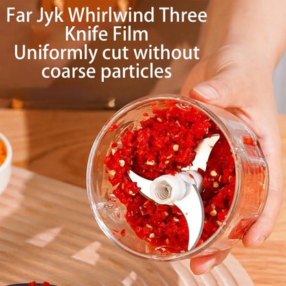 1 electric garlic puree machine 260ML garlic grinder onion chopper vegetable chili grinder household kitchen mixer