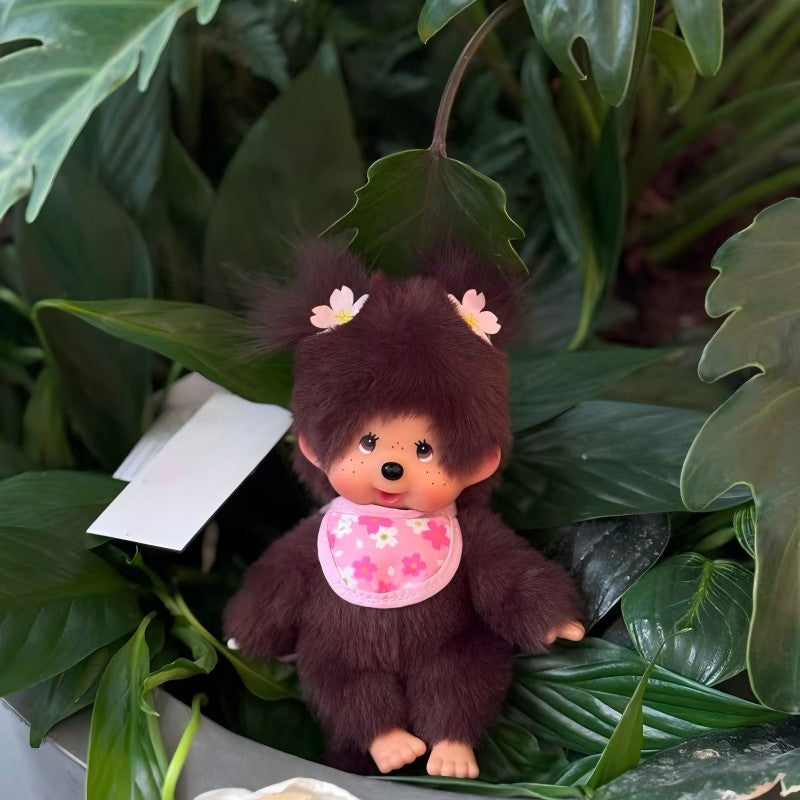Kawaii Monchichi Doll Figure Keychain Furry Chimutan Monchhichi Figurines Hanger Pendant Bags Charm Accessories Small Gift