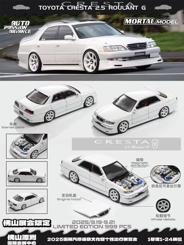 Novo Mortal 1:64 Toyota Cresta Apa-Xpo 2025 Edição Evento Modelos de Carro de Liga Brinquedos Personalizados Simulados de Uma Peça Presente Miniatura Veículo