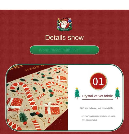 VIKAMA 1/2pcs Christmas Kitchen Rugs Truck Christmas Tree Bedroom Hallway Rugs Entry Welcome Doormat Home Decoration