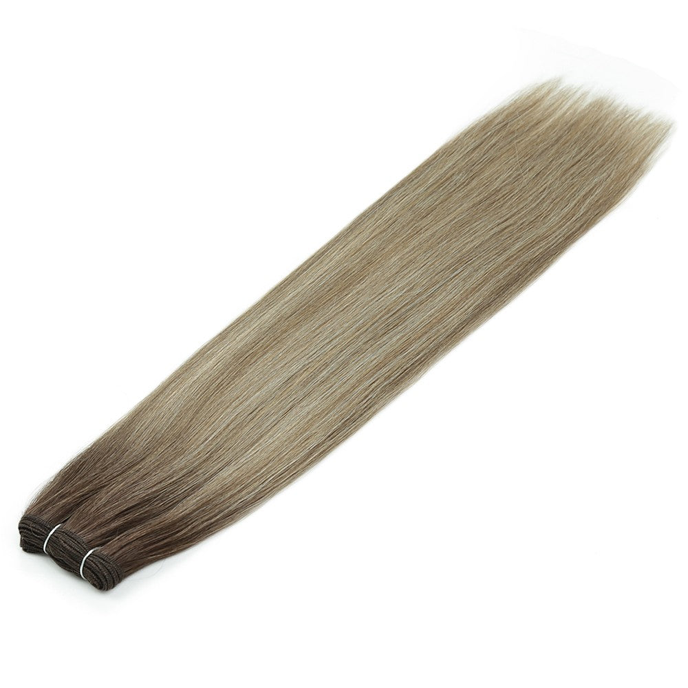 Alibaby Extensões de Cabelo Liso Ombré Tecelagem 26 Polegadas Cabelo Sintético Liso Longo Pacotes Cheios até as Pontas 150g