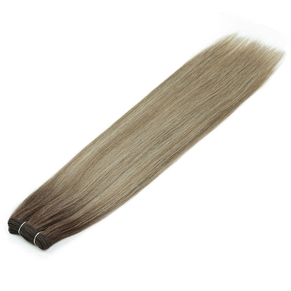 Alibaby Extensões de Cabelo Liso Ombré Tecelagem 26 Polegadas Cabelo Sintético Liso Longo Pacotes Cheios até as Pontas 150g