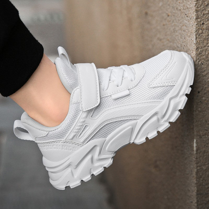 Lightweight Children's Black Sneakers Breathable Mesh for Boys School Casual Walking Shoes Non slip Sport Kids Girl Running Shoe