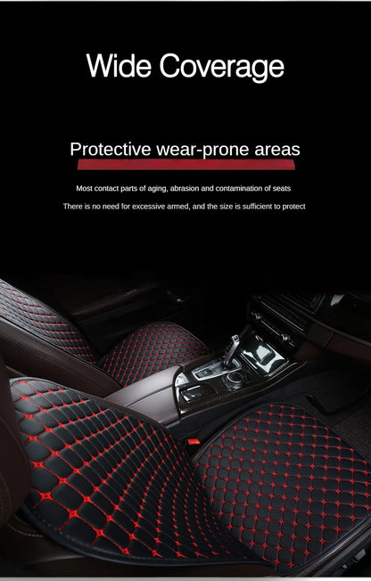Kcimo Pu Leather Car Seat Cover Seat Back Soft Cushion Universal Front and Rear Car Seat Cushion Chair Carpet Pad Four Seasons