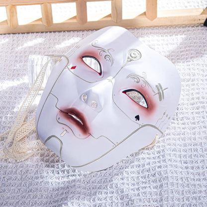 Japanese Kabuki Kitsune Masks for Men Women Children Masquerade Costume Prop Chinese Style Cosplay Masks Halloween Themed Party