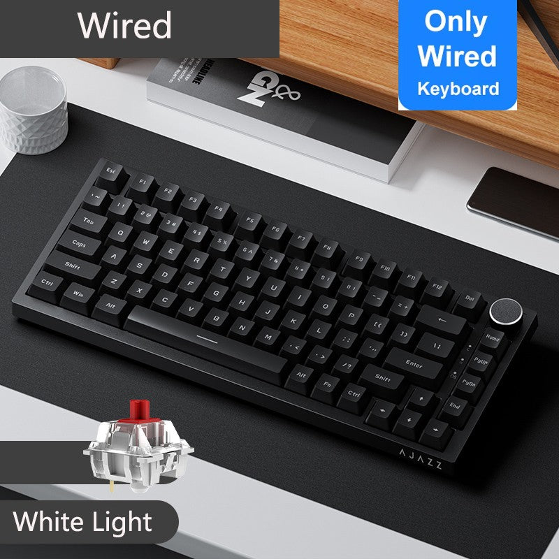 Teclado mecânico gamer Ajazz AK820/AK820Pro Bluetooth 5.1/sem fio/com fio, teclado customizado com botão selado de troca térmica