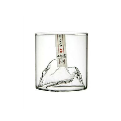 Copo de Uísque Japonês de Gelo para Uísque Puro Copos de Uísque de Montanha 3D Caixa de Presente de Madeira Taça de Conhaque Copo de Vodca Copo de Vinho