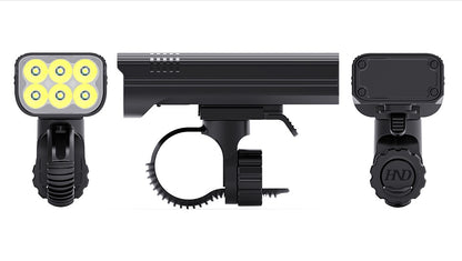 10000mAh 6-8 LED Bike Light USB Rechargeable 3600 Lumens Bike Headlight Super Bright Flashlight Front Lights and Back Rear light