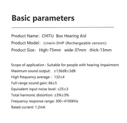 Pocket Rechargeable Hearing Aid DHP for Deafness Powerful Digital Sound amplifier Severe Loss Medical Elderly Hearing Devices