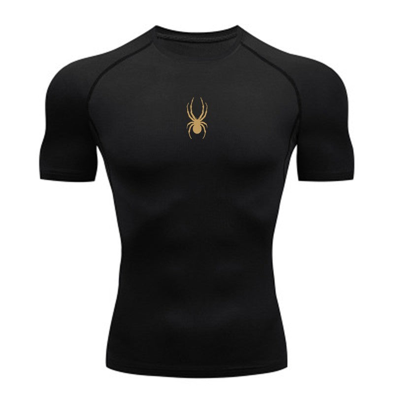 Men Sport T-Shirt Spider Quick Dry Bodybuilding Running Shirt Compression Tops Gym T Shirt Men Fitness Tight Tees Rashgard