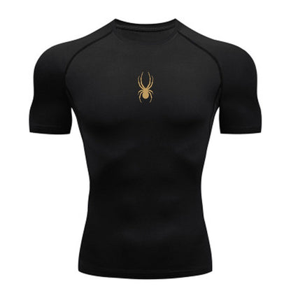 Men Sport T-Shirt Spider Quick Dry Bodybuilding Running Shirt Compression Tops Gym T Shirt Men Fitness Tight Tees Rashgard