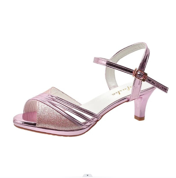 shoes woman trend Summer New Style British Style Fish Mouth Buckle Fashion Open-toe Sandals Women Fashion Comfortable High Heels