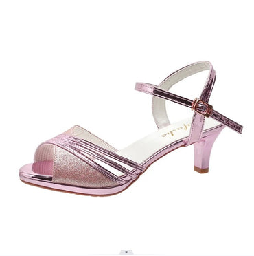 shoes woman trend Summer New Style British Style Fish Mouth Buckle Fashion Open-toe Sandals Women Fashion Comfortable High Heels