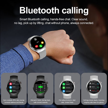 Smartwatch Esportivo Watch 4 Pro Masculino Tela AMOLED HD 360*360 Frequência Cardíaca Chamada Bluetooth IP68 À Prova D'água Música Novo SmartWatch 2025