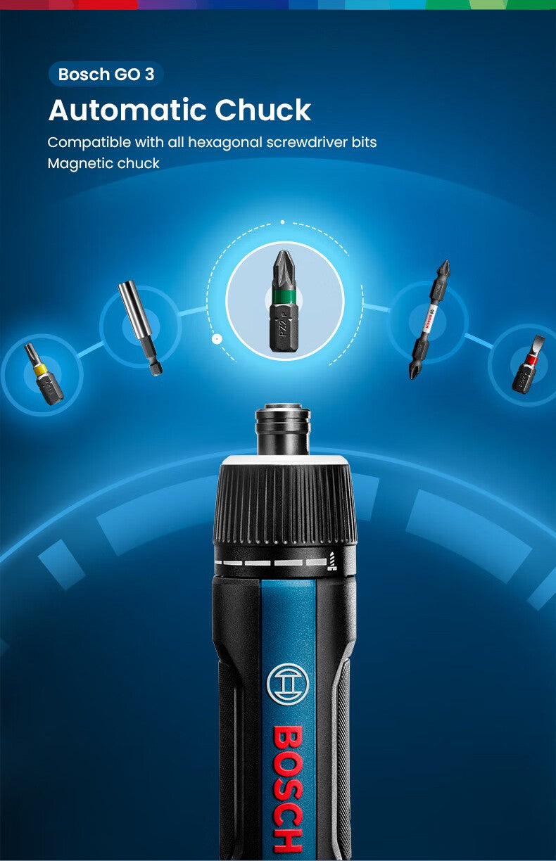 Bosch Parafusadeira Elétrica GO2 GO3 USB Recarregável Multifuncional Furadeira Manual Sem Fio Ferramentas Elétricas Manutenção Doméstica Reparo