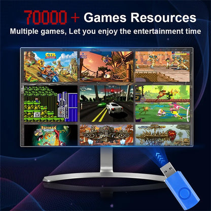 2026 New X8 Retro Game Console 500GB | 70,000+ Games | 60+ Emulators | 4K HD | Plug & Play | PS2 Wii PSP GC N64 Xbox Dual System